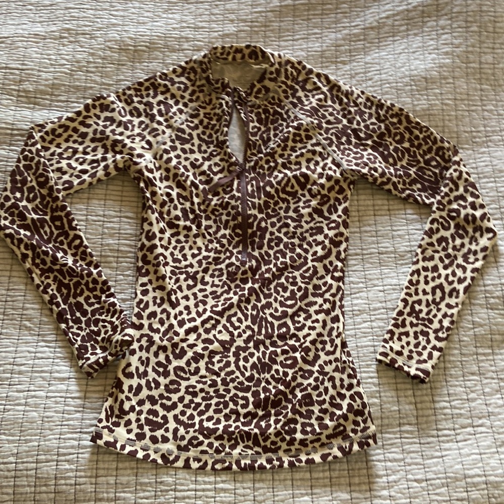 J. Crew Leopard Print Rash Guard, Xs. Nwot - image 1